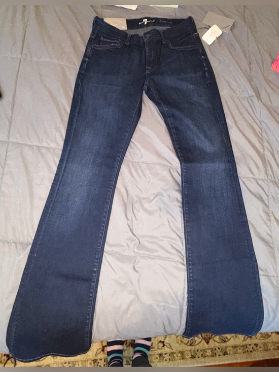 7 For All Mankind Denim - 7 For All Mankind Kimmie Bootcut Jeans Size 27 Dark Wash NWT